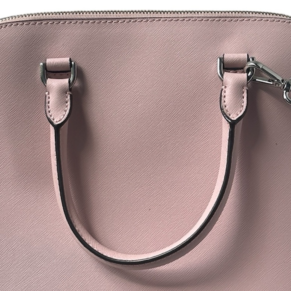 Michael Kors Blush Pink Saffiano Leather Dome Satchel Crossbody Bag - Picture 13 of 17